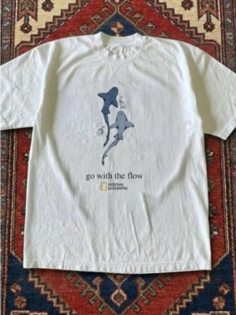 National Geographic "go with the flow" Shark Graphic T-Shirt